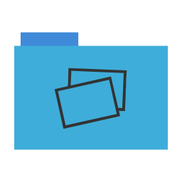 Blue, photographs, pictures, photos, images, folder, my pictures icon