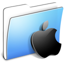 Apple, aqua, folder, smooth icon