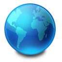 Blue, earth, internet, network, world icon