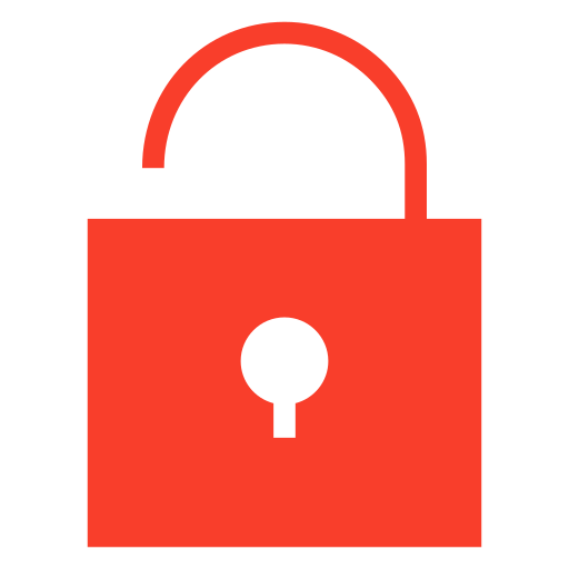 Protection, safety, security, unlock icon