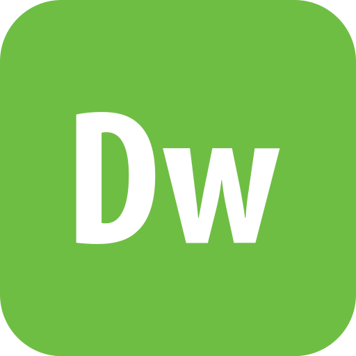 Adobe, dreamweaver, rounded icon