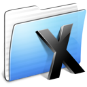 Aqua, folder, stripped, system icon