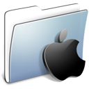 Apple, folder, graphite, smooth icon