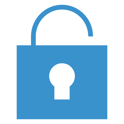 Safety, security, unlock, unlocked icon