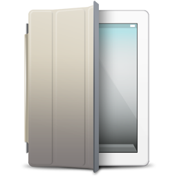 Beige, cover, ipad, white icon