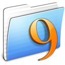 Aqua, classic, folder, stripped icon