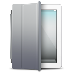 Cover, gray, ipad, white icon
