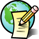 Editor, globe, html icon