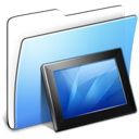 Aqua, folder, smooth, wallpapers icon