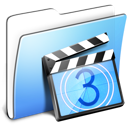 Aqua, folder, movies, smooth icon