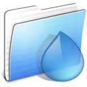 Aqua, folder, stripped, torrents icon
