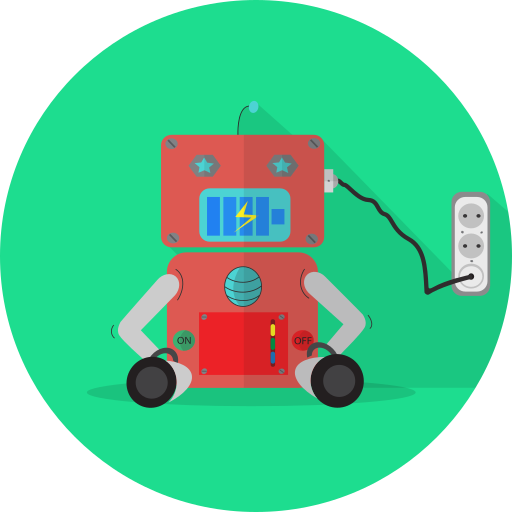 Android, mascot, mechanical, metal, robot, robot chargers, robot expression icon