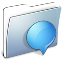 Folder, graphite, ichats, smooth icon
