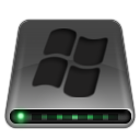 Dark, system, disk, drive icon