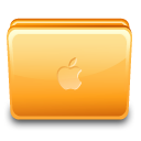 Apple, close, folder icon