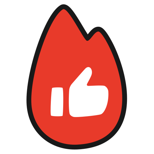 Fire, like, trend, youtube icon