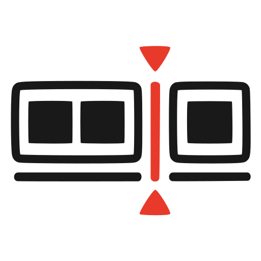Crop, editing, editor, slice, video icon