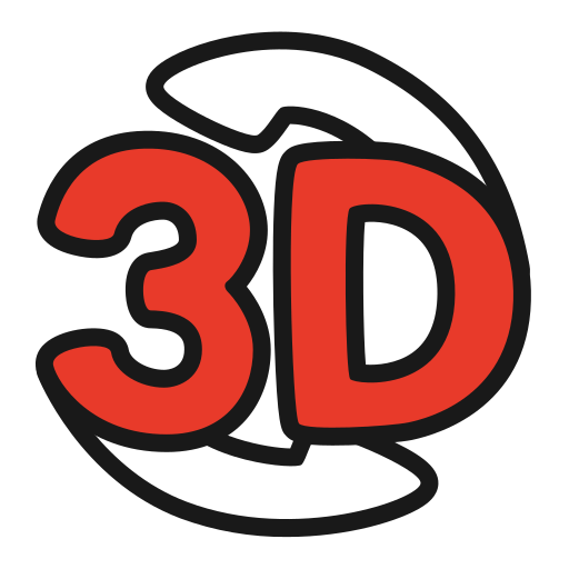 Panorama, video, 3d icon