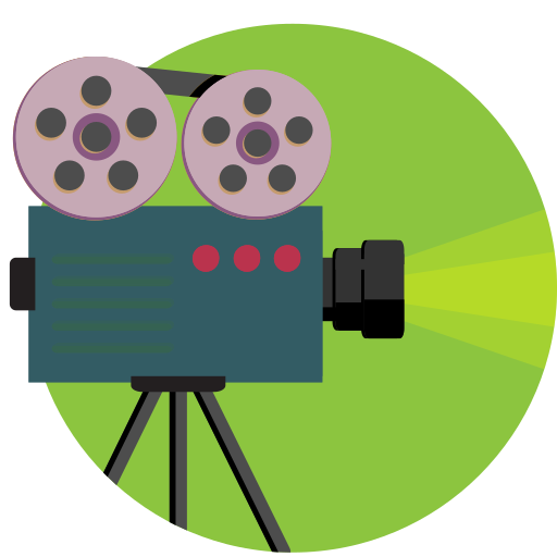 Camera, film, movie, shoot, vintage icon