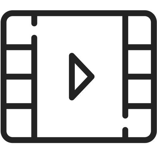 Business, management, marketing, film, video icon