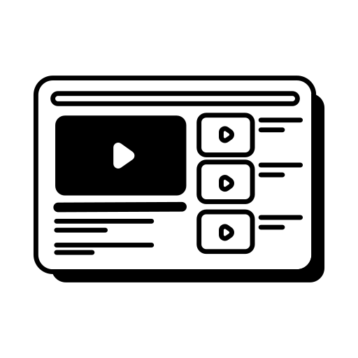 Education, film, learning, media, movie, tutorial, video icon