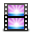 Clip, film, movie icon