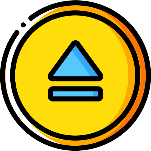 Audio, eject, media, media player, music, video player icon