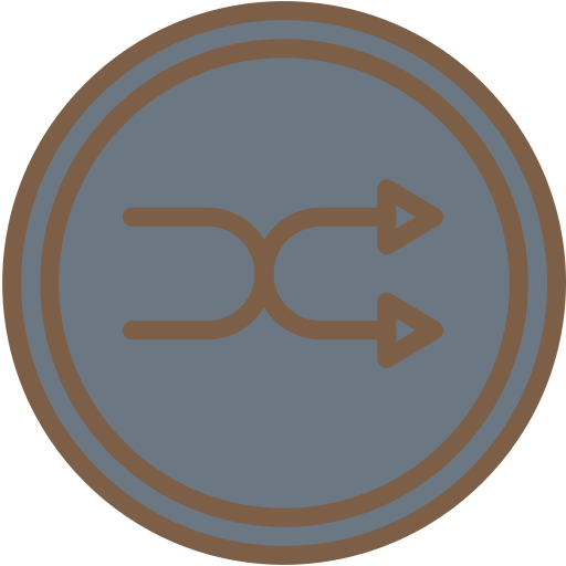 Audio, media, media player, music, shuffle, video player icon