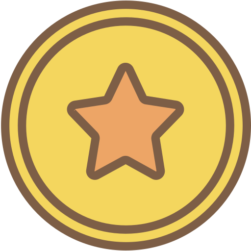 Audio, media, media player, music, star, video player icon