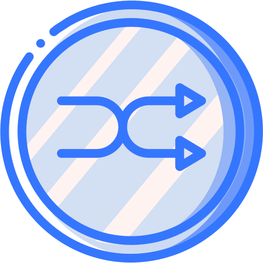 Audio, media, media player, music, shuffle, video player icon