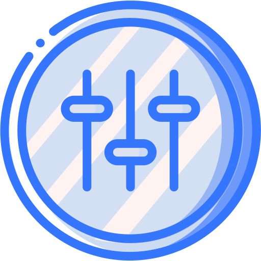 Audio, media, media player, music, settings, video player icon