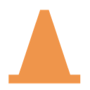 Vlc, player, video, traffic, cone icon