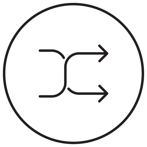 Arrow, btn, direction, mix, mixer, random, shuffle icon