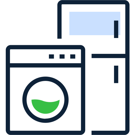 Electronics, appliance, devices, hardware, machine, washing, technology icon