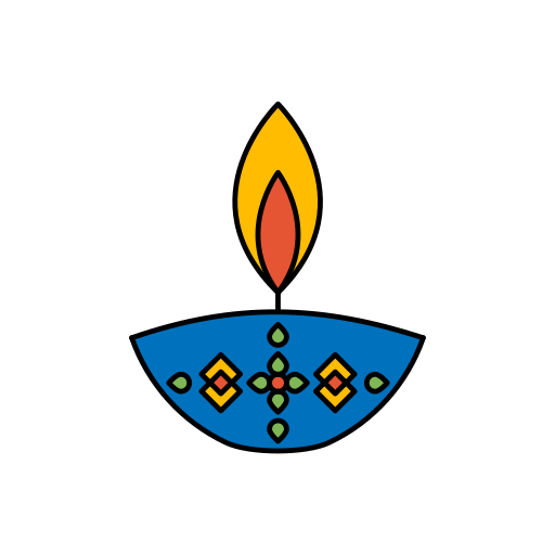 Diwali, diya, festival, lights icon