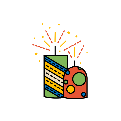 Bombs, diwali, festival, fireworks, lights icon