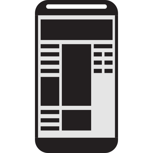 Cell phone, mobile page, mobile phone, mobile website, page, phone, website icon