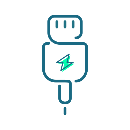 Cable, plug, power, electric, charge, battery, energy icon