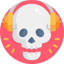 music and multimedia,music,headphones,signs,miscellaneous,dead,death,skull,dangerous,rock