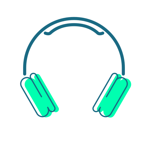 Earphone, overears, headphone, music, audio, sound icon