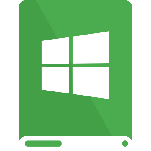 Drive, green, white, windows icon
