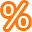 Credit, percent icon