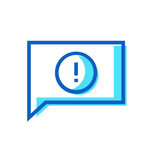Chat, warning icon