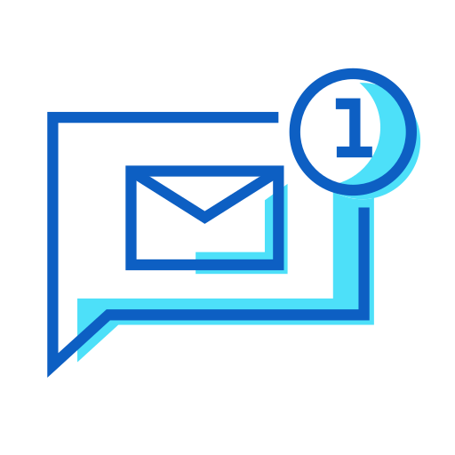 Chat, message, one, 1 icon