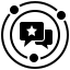 Detecting Fake News Glyph icon 64x64
