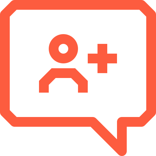Add, chat, conversation, invite, new, social, to icon