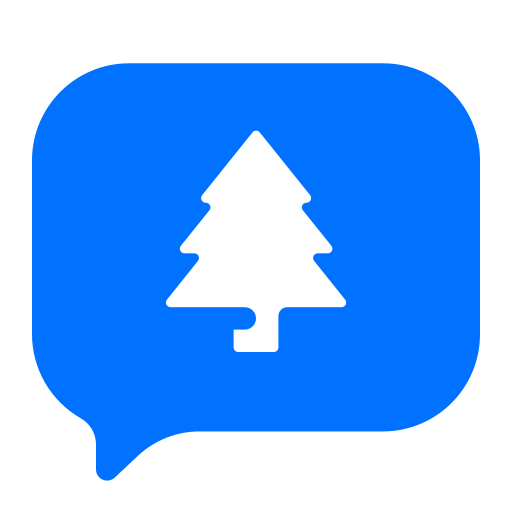 Chat, christmas, message, tree icon