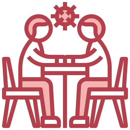Communication, coronavirus, man, meeting, talking icon