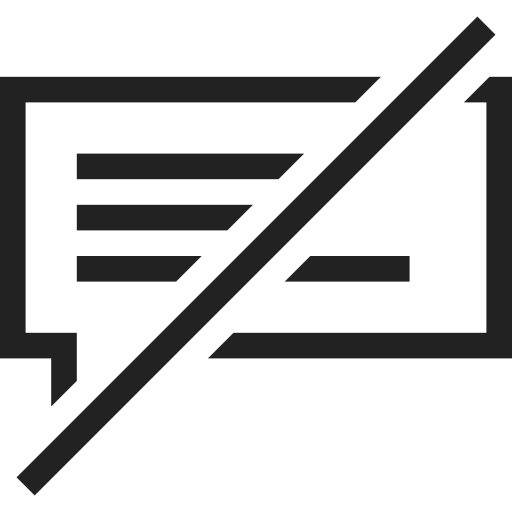 Ban, chat, comment, communication, message, alert, notification icon