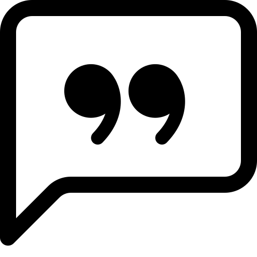 Chat, left, quote icon